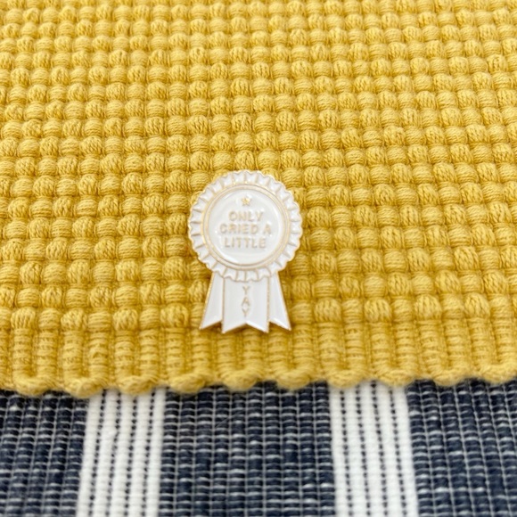 Only Cried A Little | YAY | White Enamel Pin | Fanny Pack Pin | Backpack Pin - Picture 4 of 7